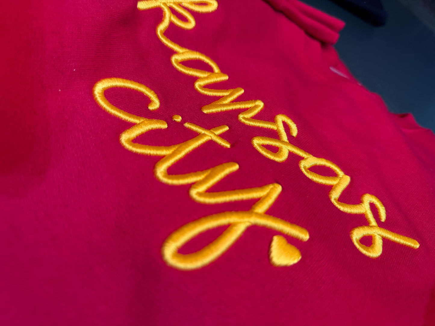 Embroidered Kansas City Heart (oh hand and ready)