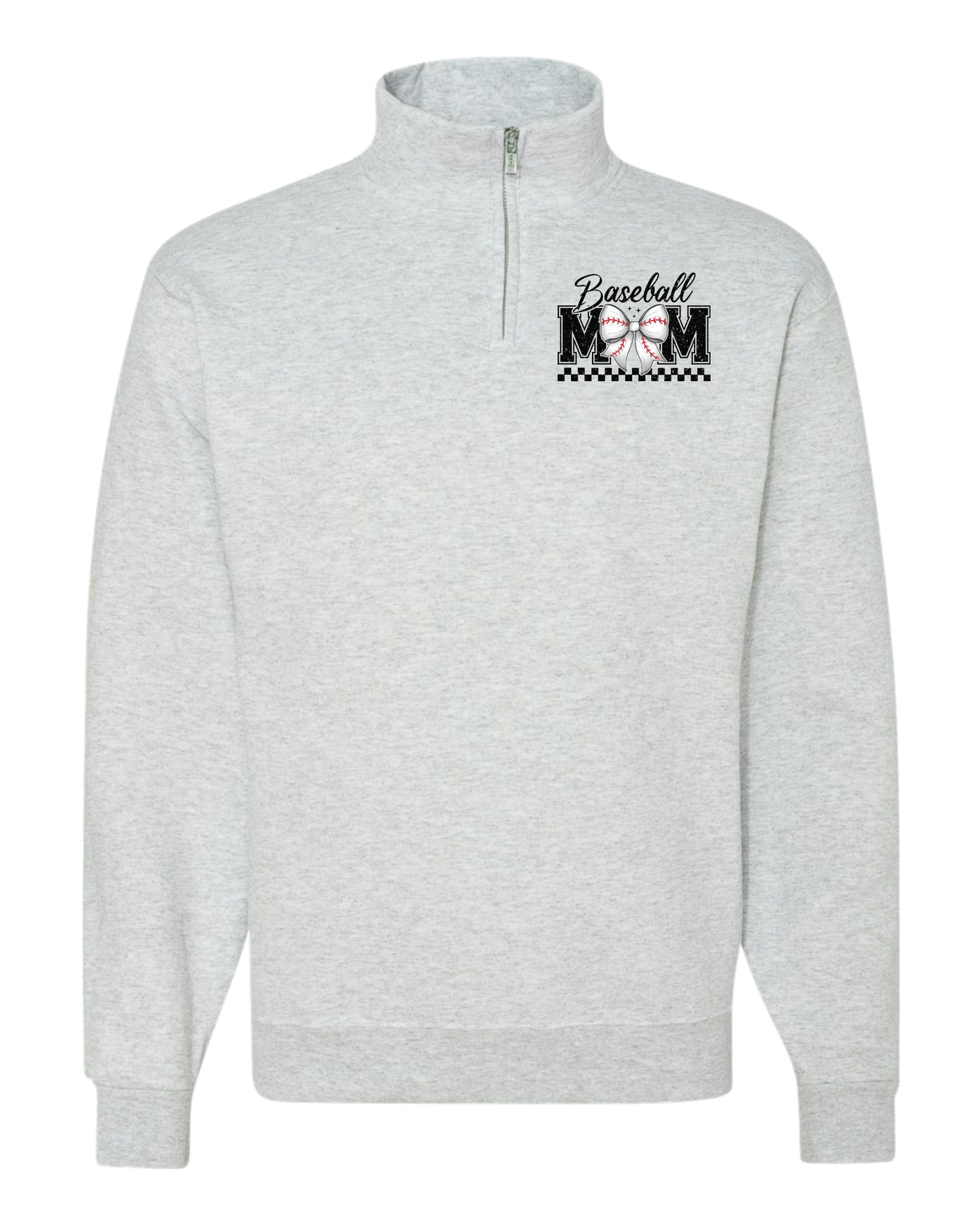 Baseball Mom Quarter Zip Ash