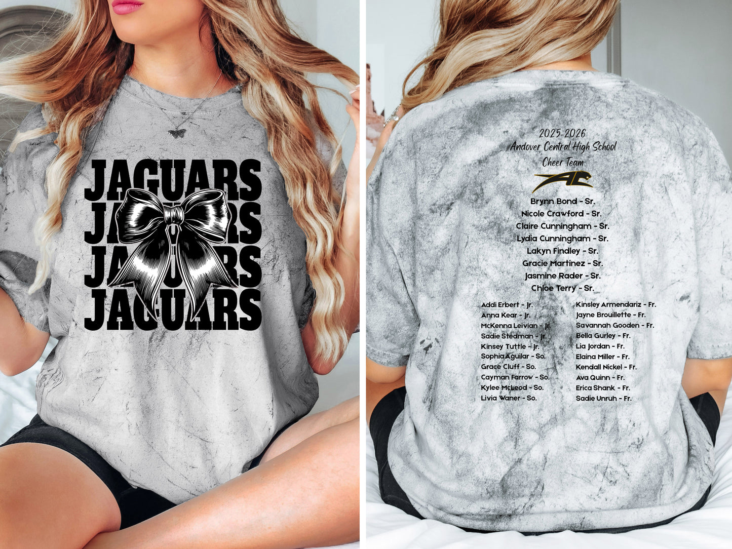 Stacked Jaguars with Bow (with or without names)