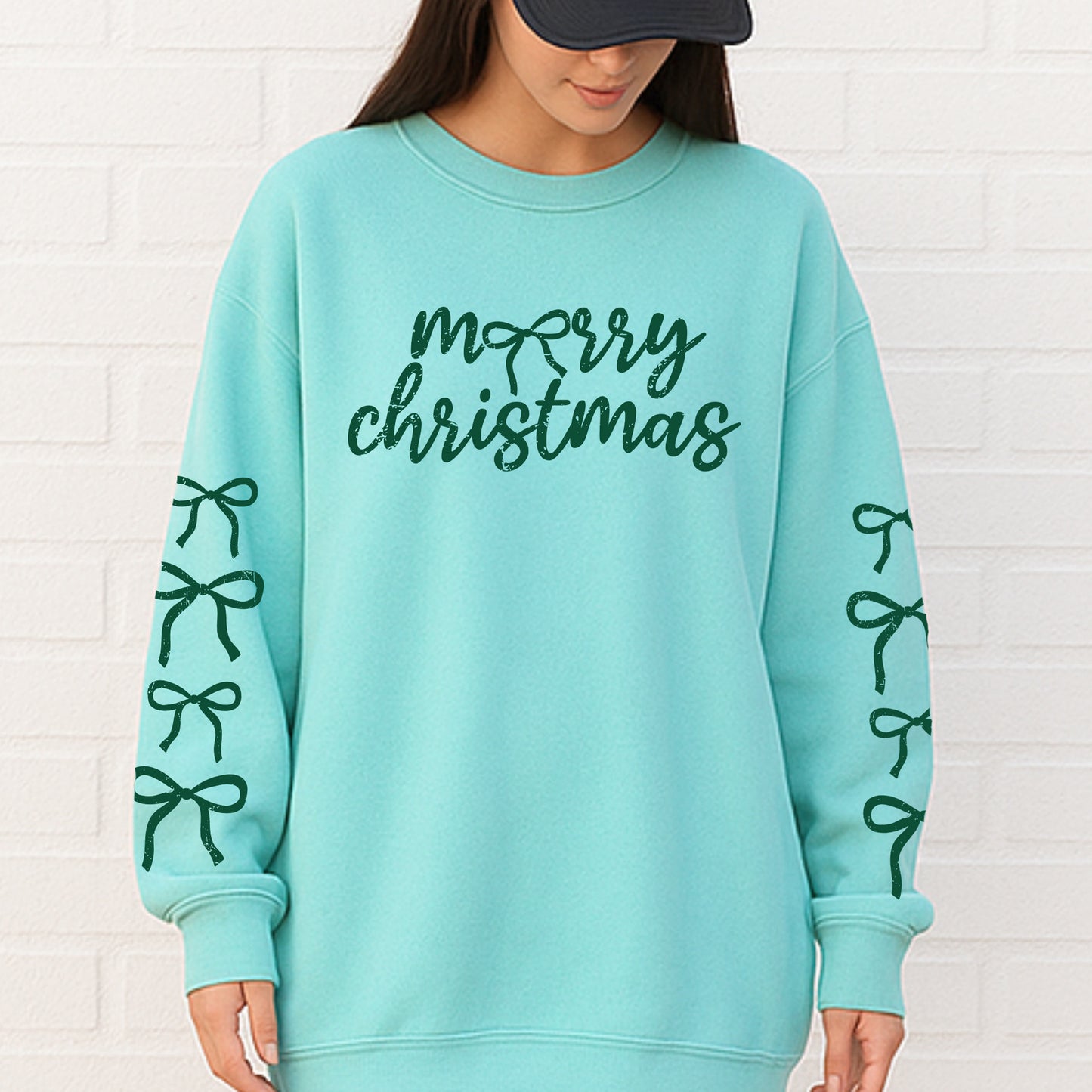 Merry Christmas Bow Sleeves