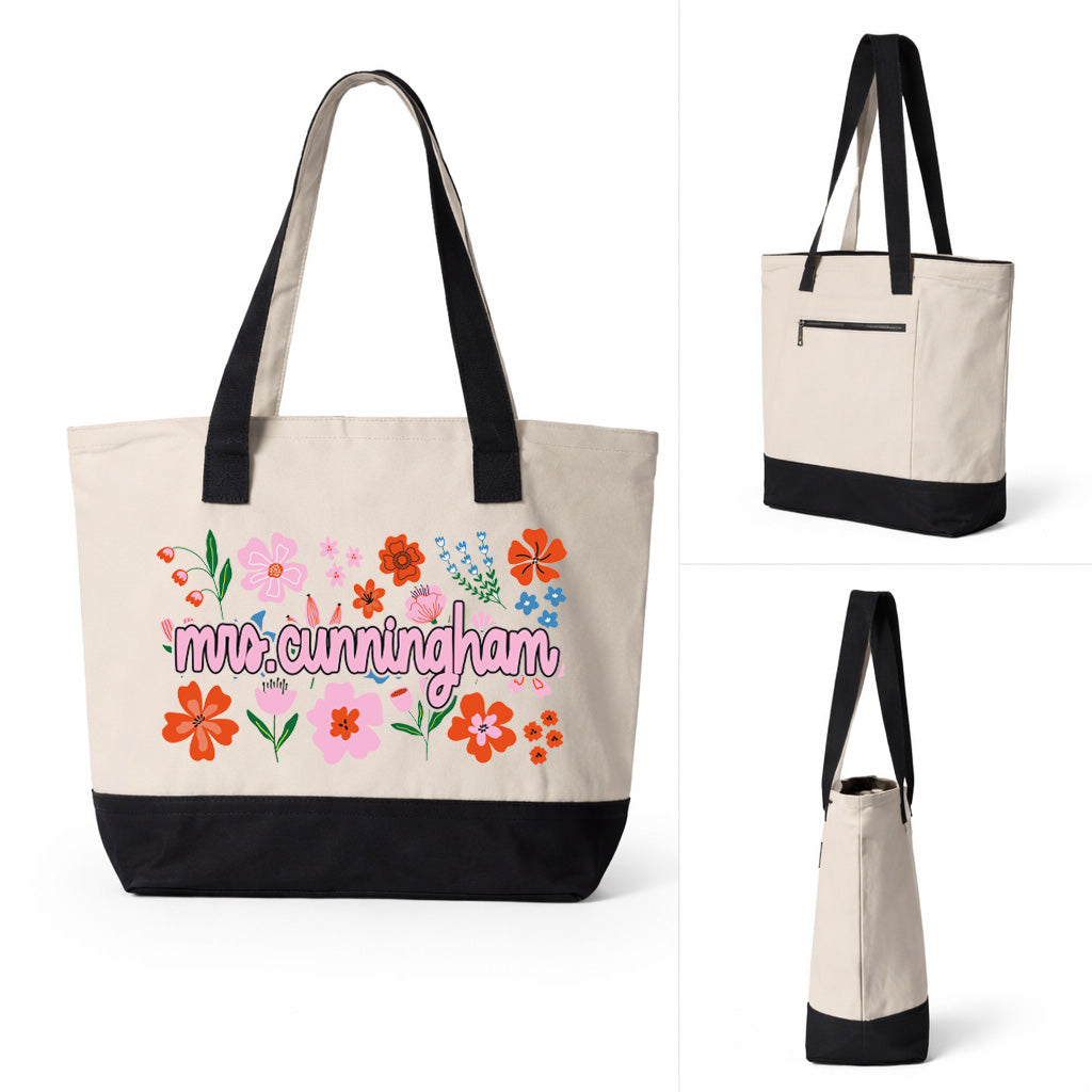 Personalized Zipper Tote