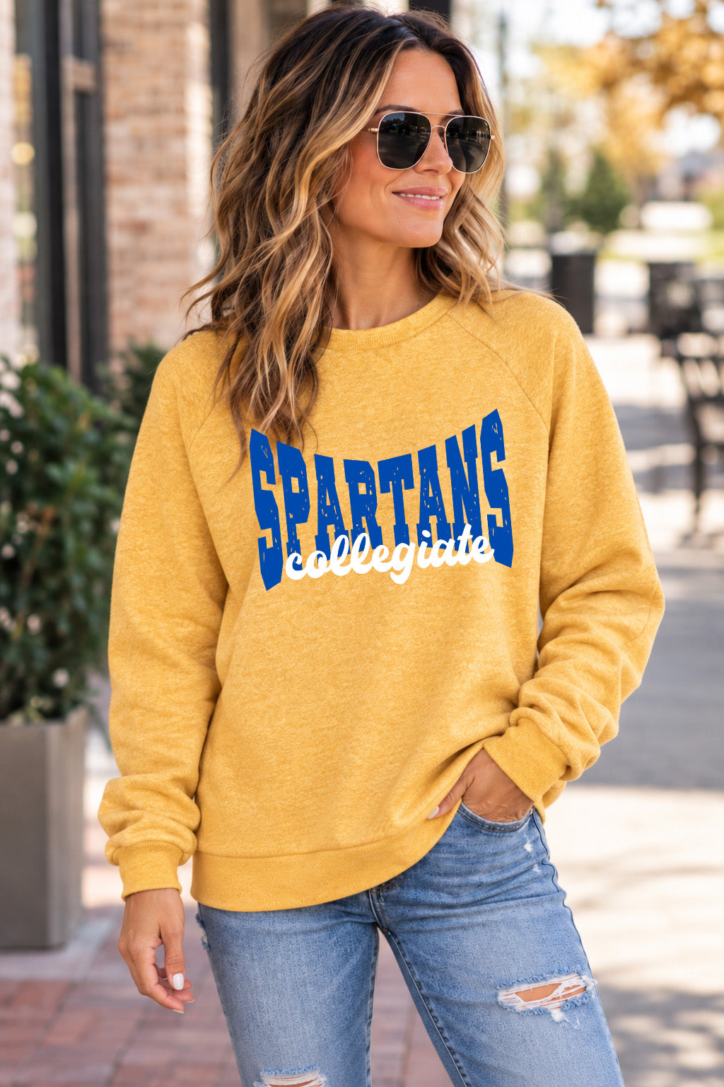 Spartans Vintage Sweatshirt Yellow