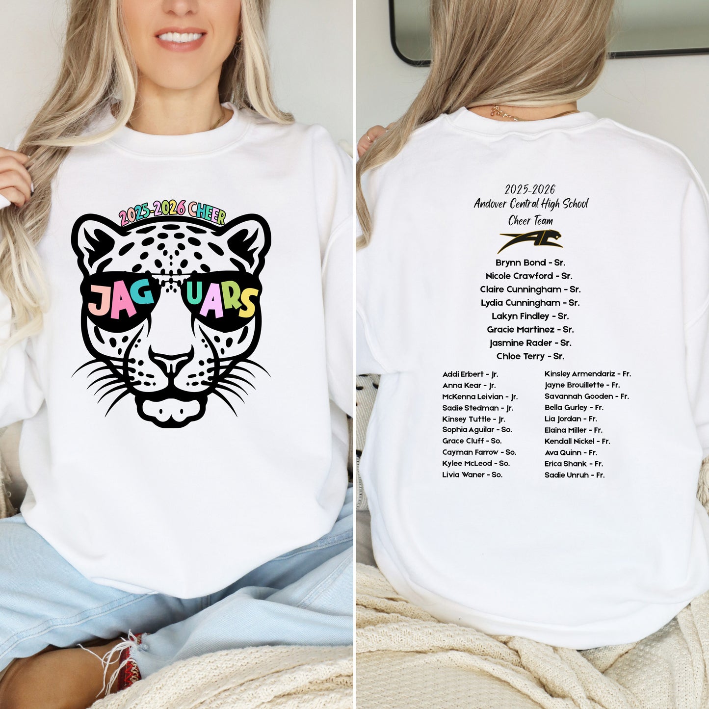 Colorful Jaguars Cheer (with or without names)