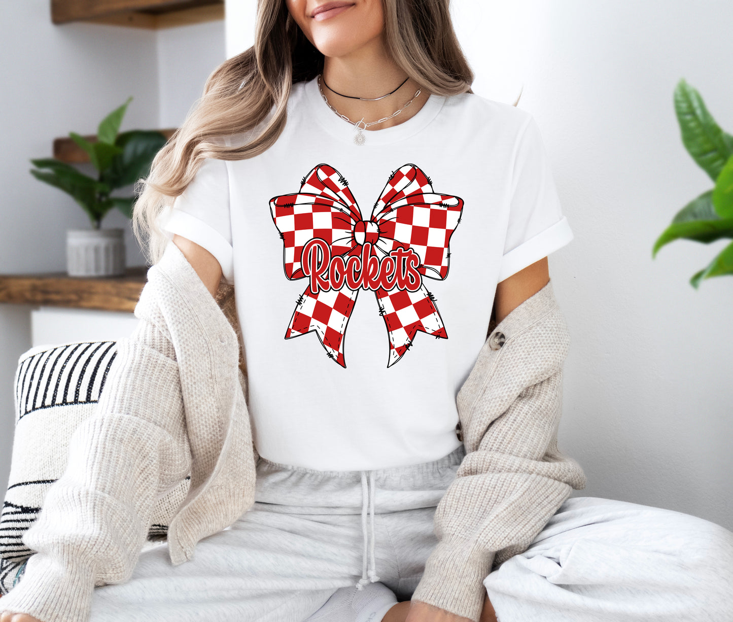 Rockets Checkered Bow
