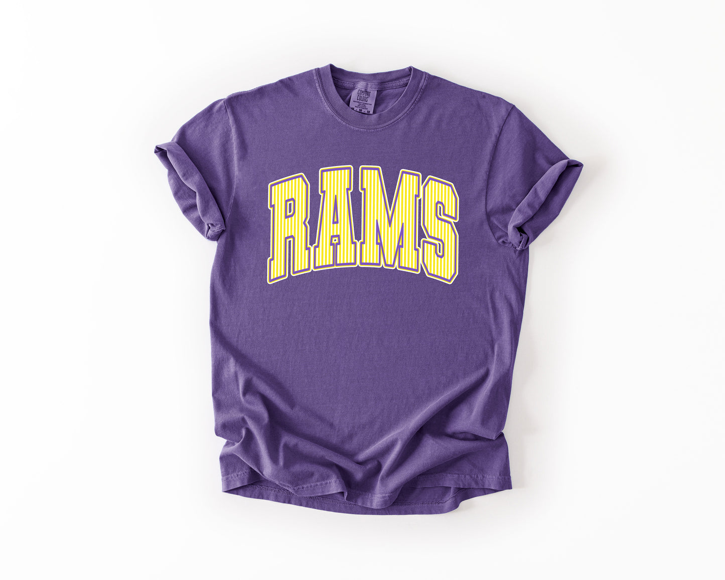 Striped Rams on Comfort Color Tee