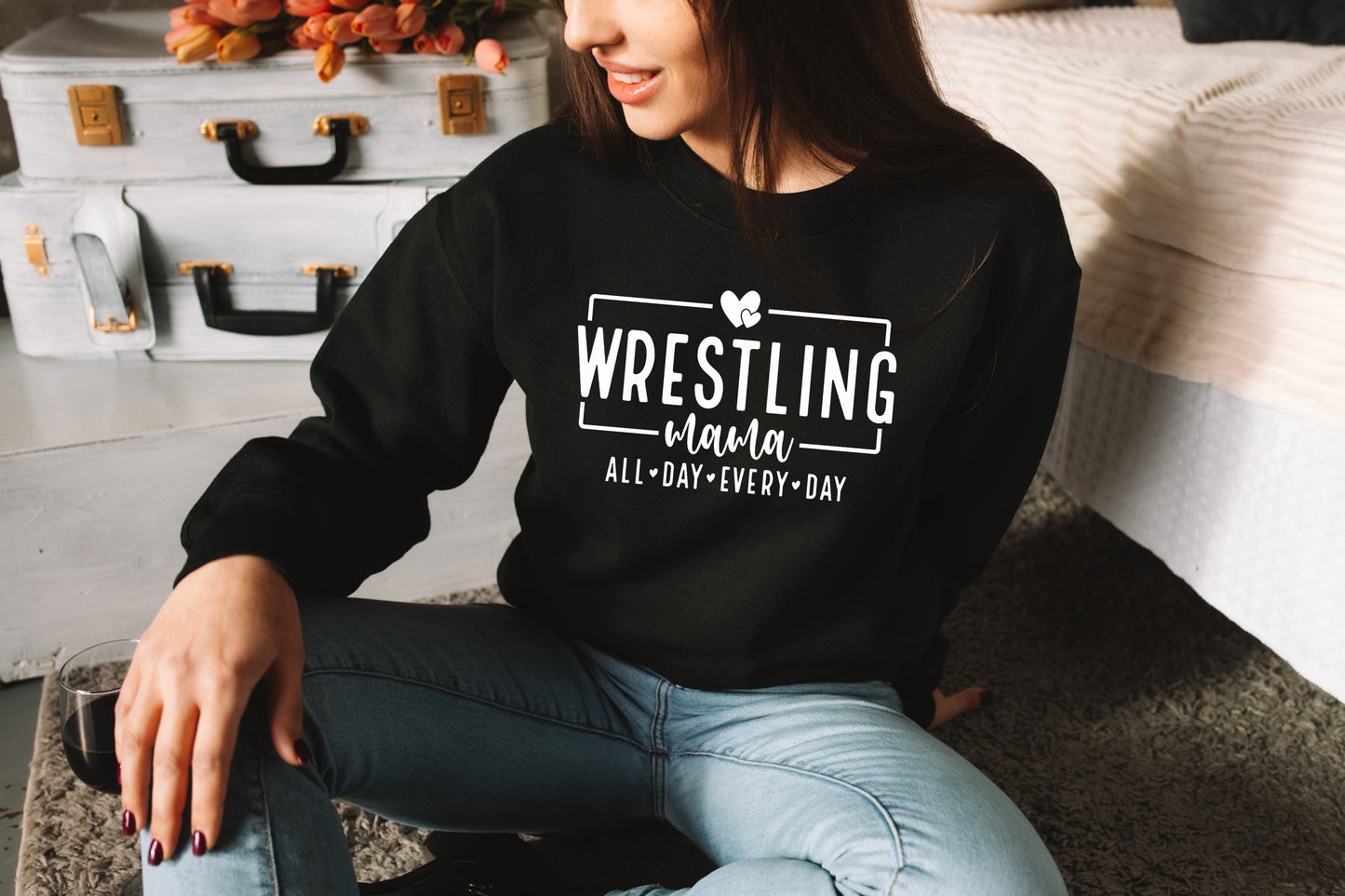 Wrestling Mama {Black & White)