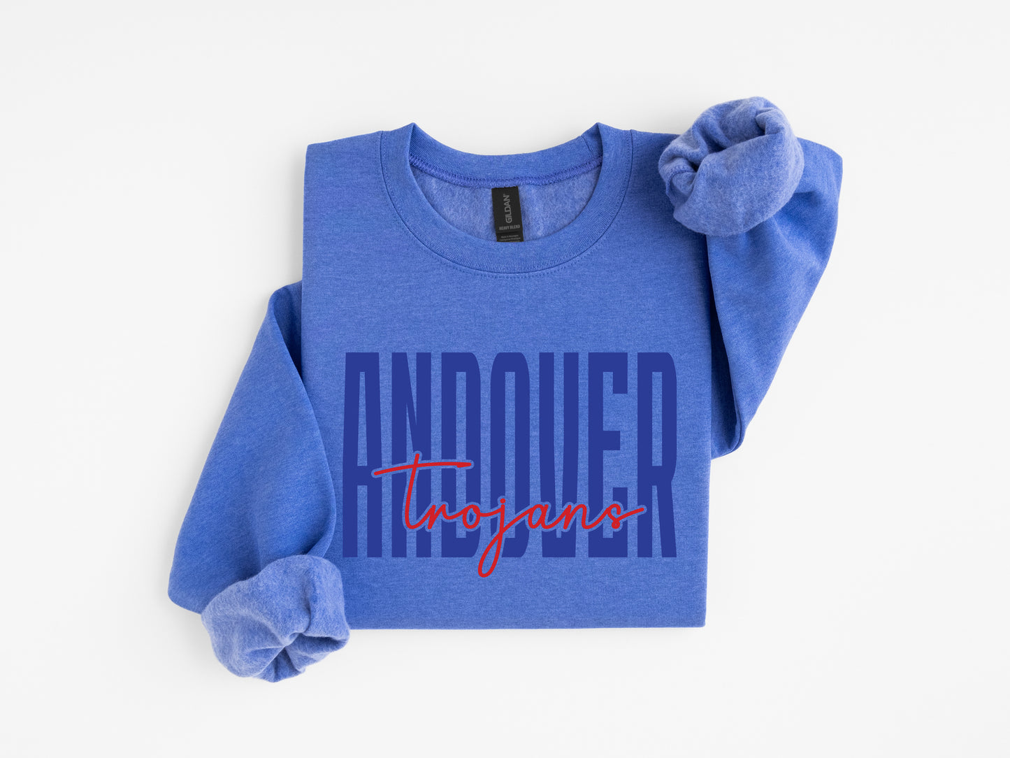 Layered Andover Trojans Heather Blue