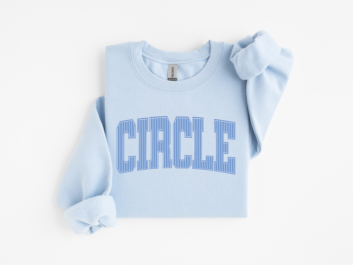Light Blue Striped Circle
