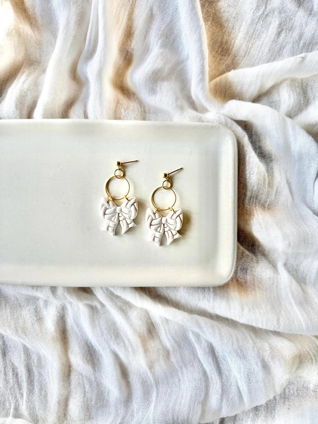 Vollyeball Clay Earrings