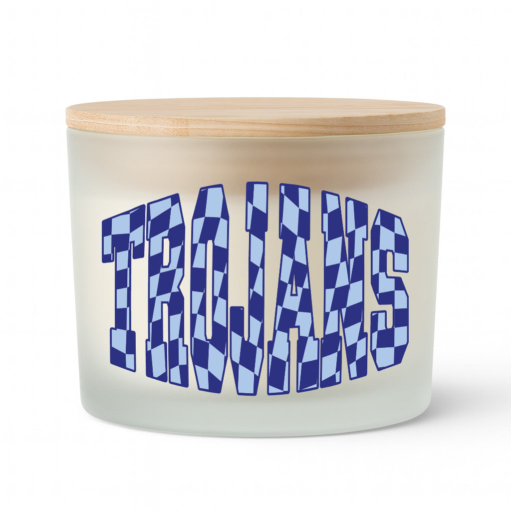 Checkered Trojans Candle