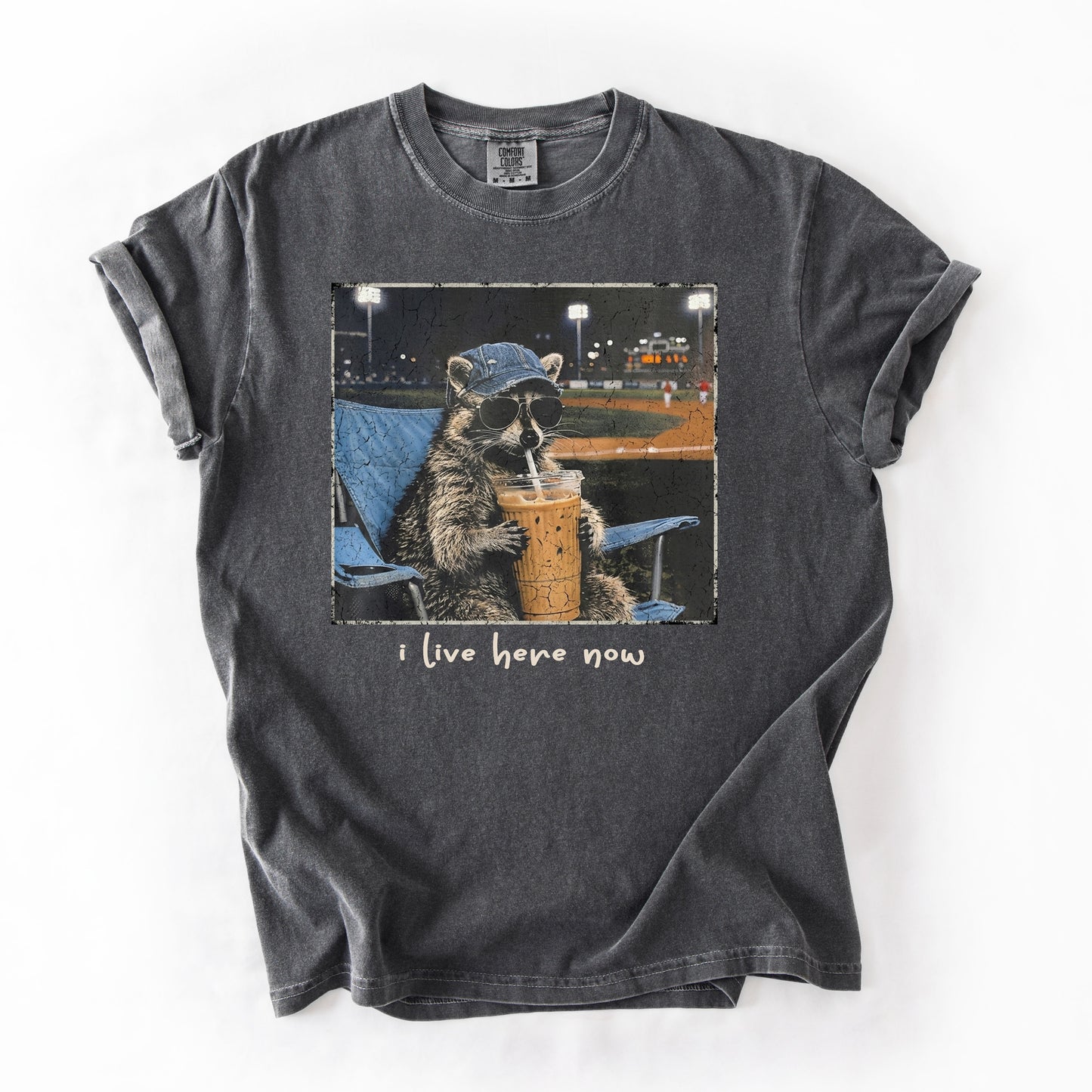 I Live Here Now Baseball Tee