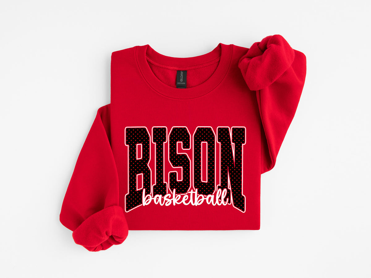 Bison Basketball on Red