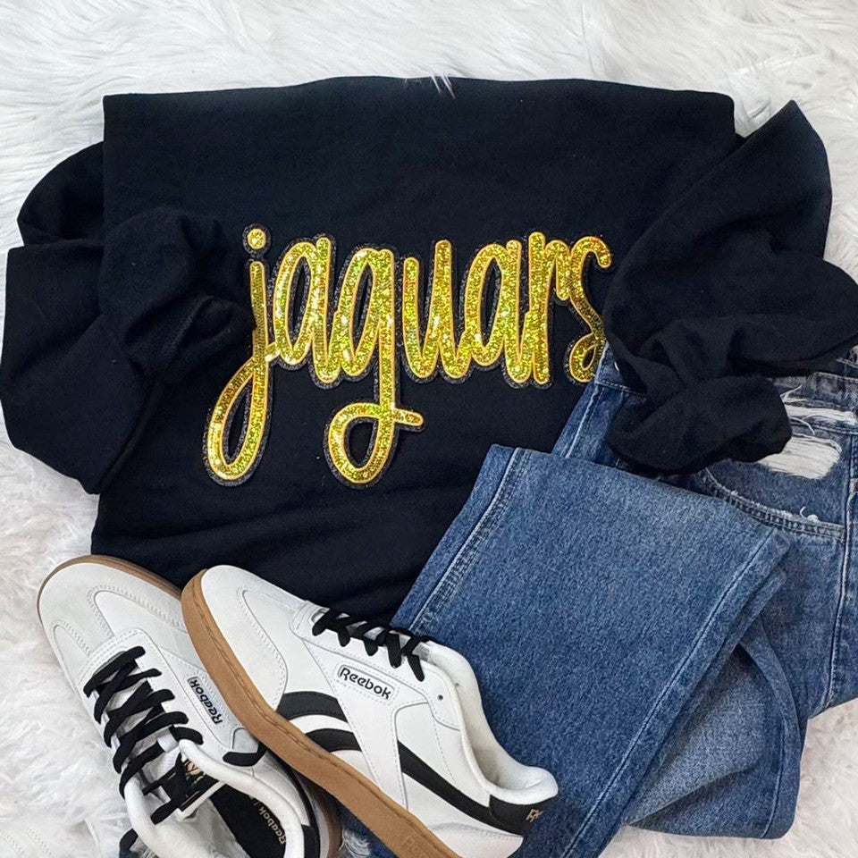 Gold Sequin Jaguars Sweatshirt