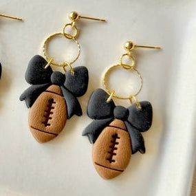Football Clay Earrings