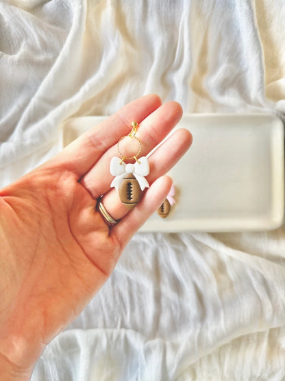 Football Clay Earrings