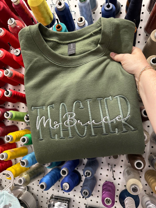 Personalized Teacher Sweatshirts