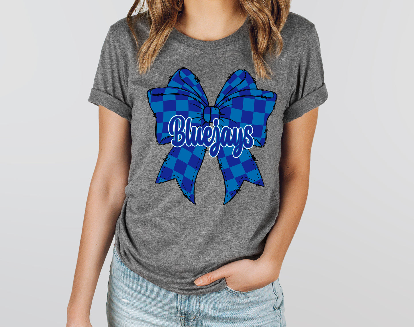 Bluejays Checkered Bow