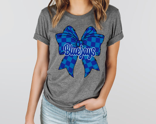 Bluejays Checkered Bow