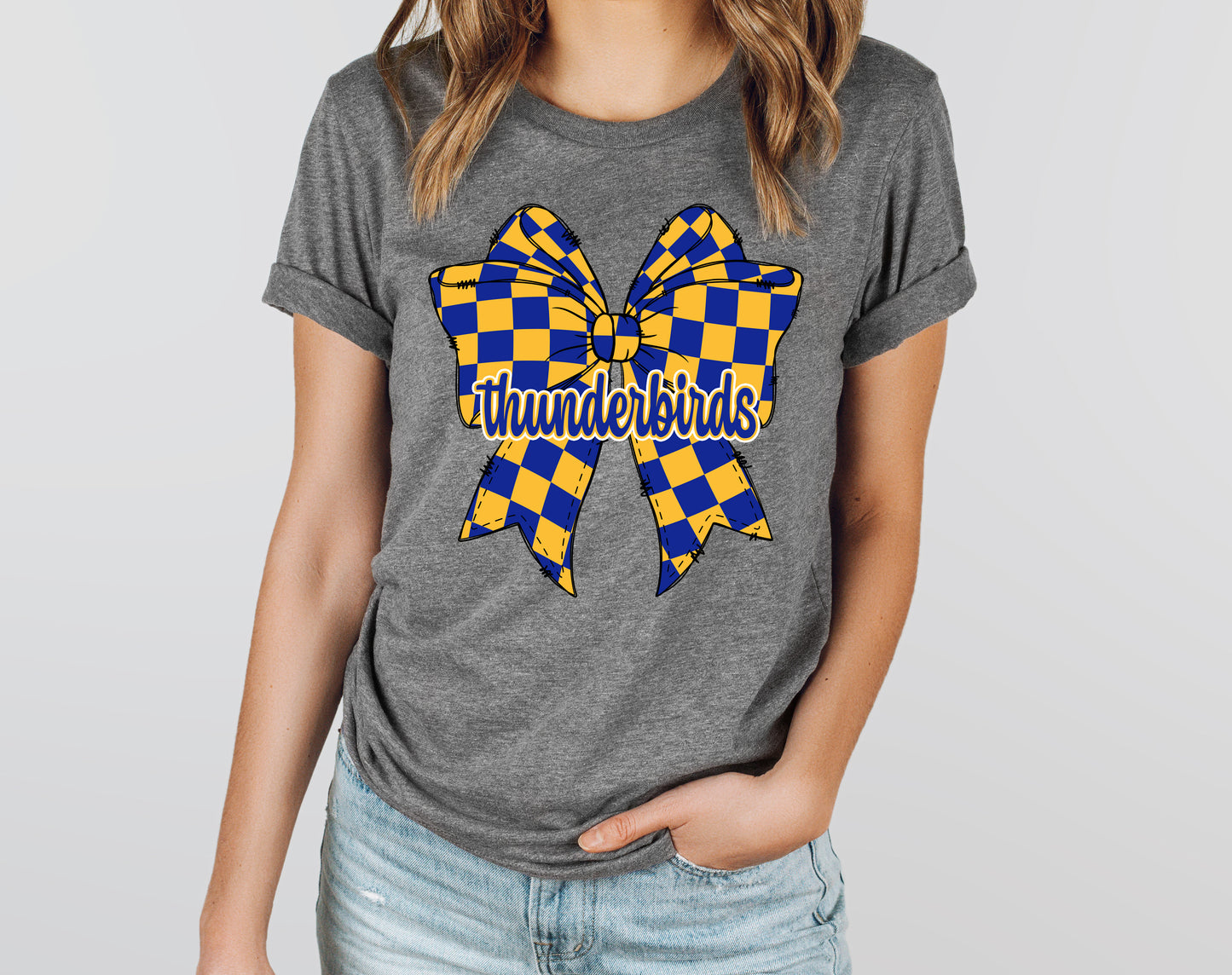 Thunderbirds Checkered Bow