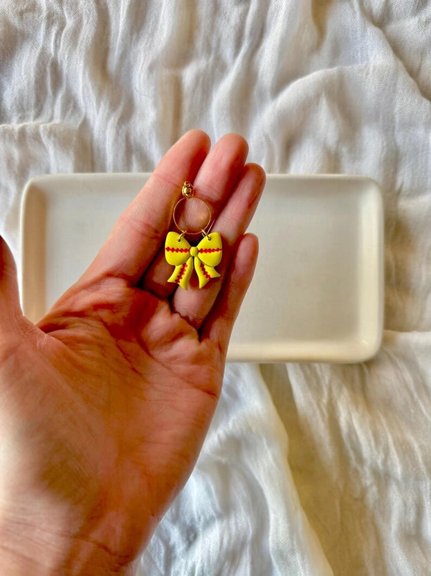 Softball Clay Earrings