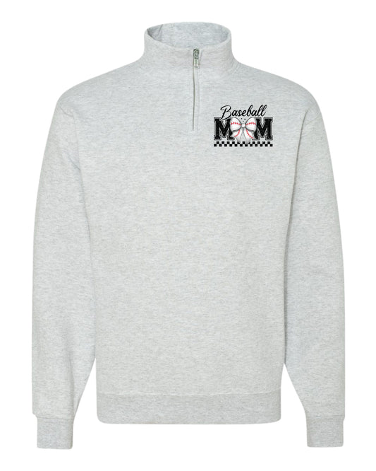 Baseball Mom Quarter Zip Ash