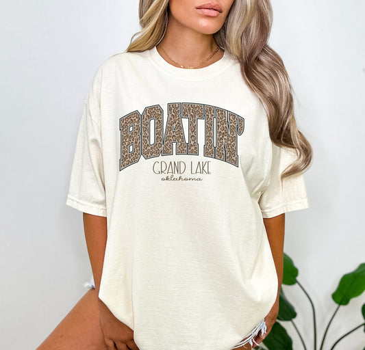 Leopard Boatin Grand Lake