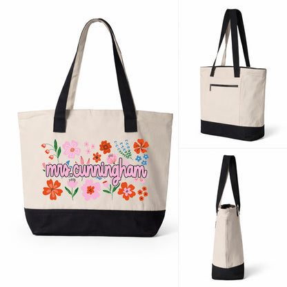 Personalized Zipper Tote