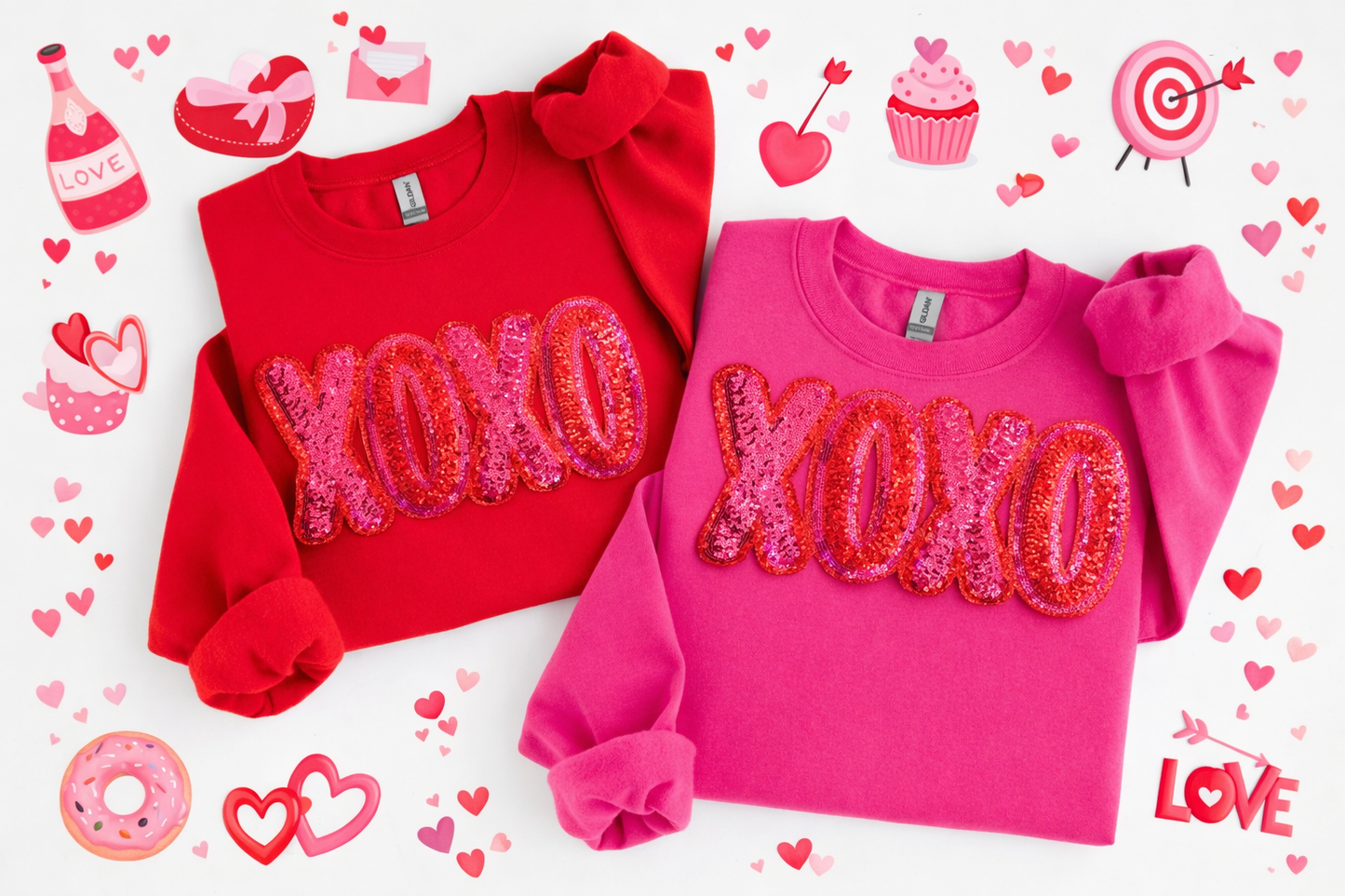 $25 Valentine Patch Sweatshirt (XOXO)