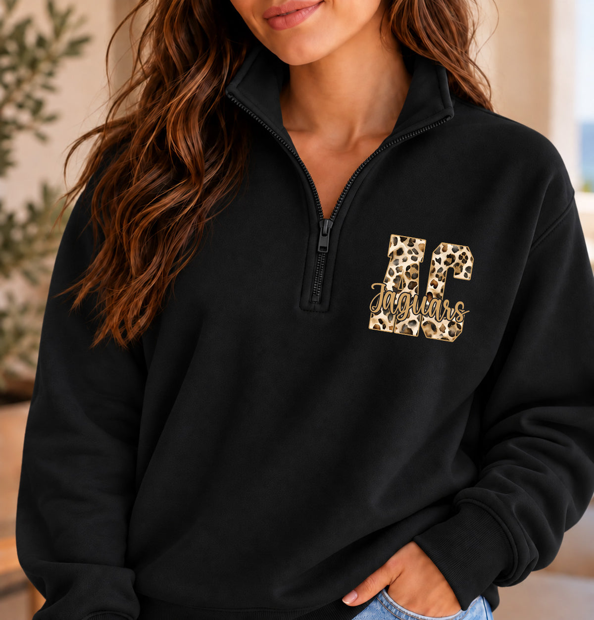 AC Jaguar Black Quarter Zip