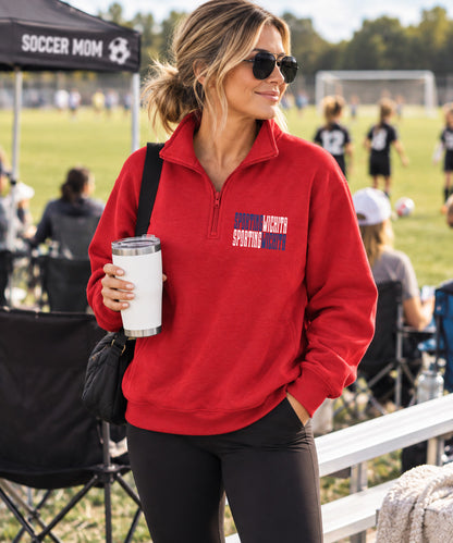 Sporting Red Quarter Zip