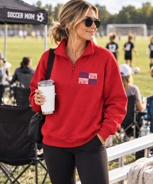 Sporting Red Quarter Zip