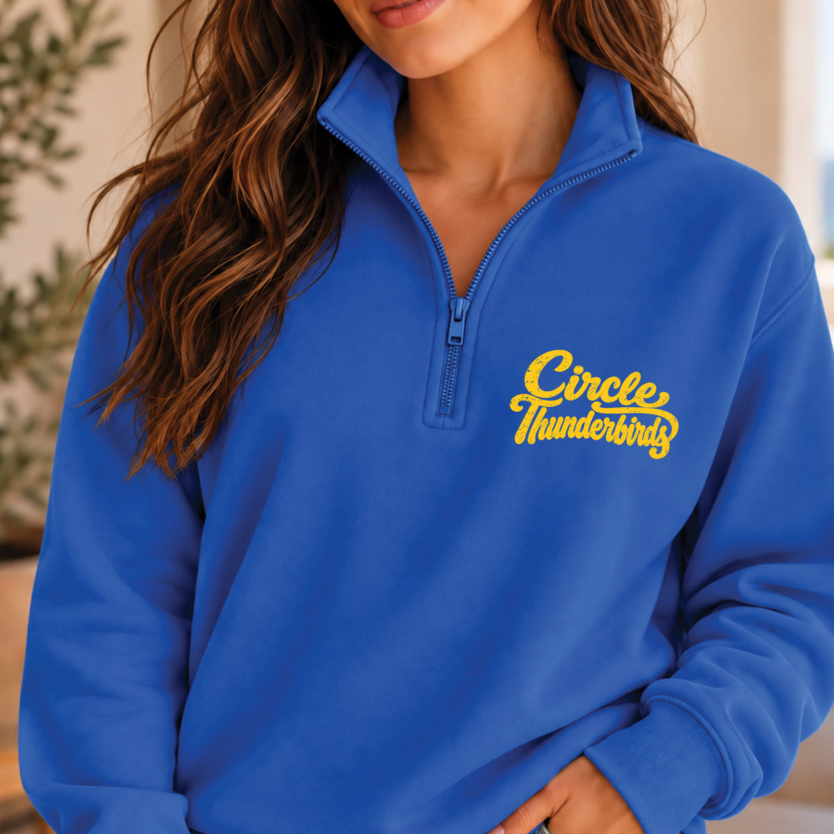 Circle Thunderbirds Royal Quarter Zip