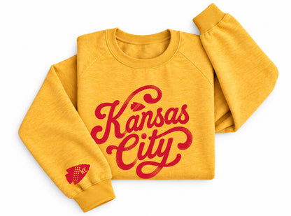 Kansas City- Heather Yellow Sweatshirt