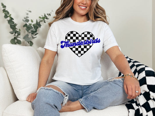 Thunderbirds Checkered Heart