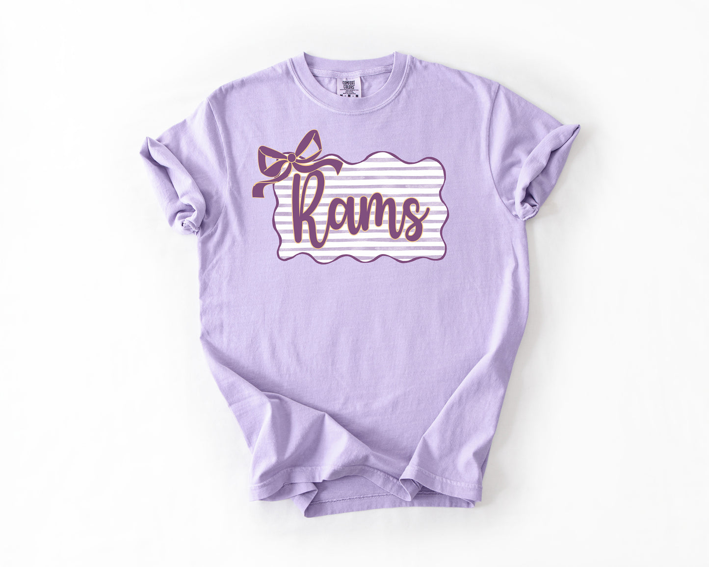 Bow Rams on Comfort Color Tee