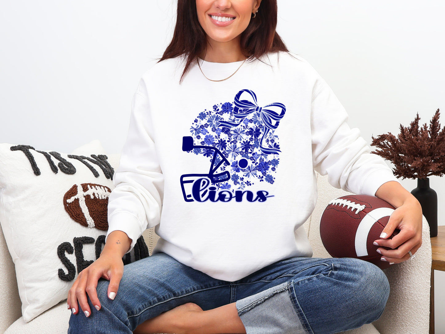 Goddard Lions Floral Helmet