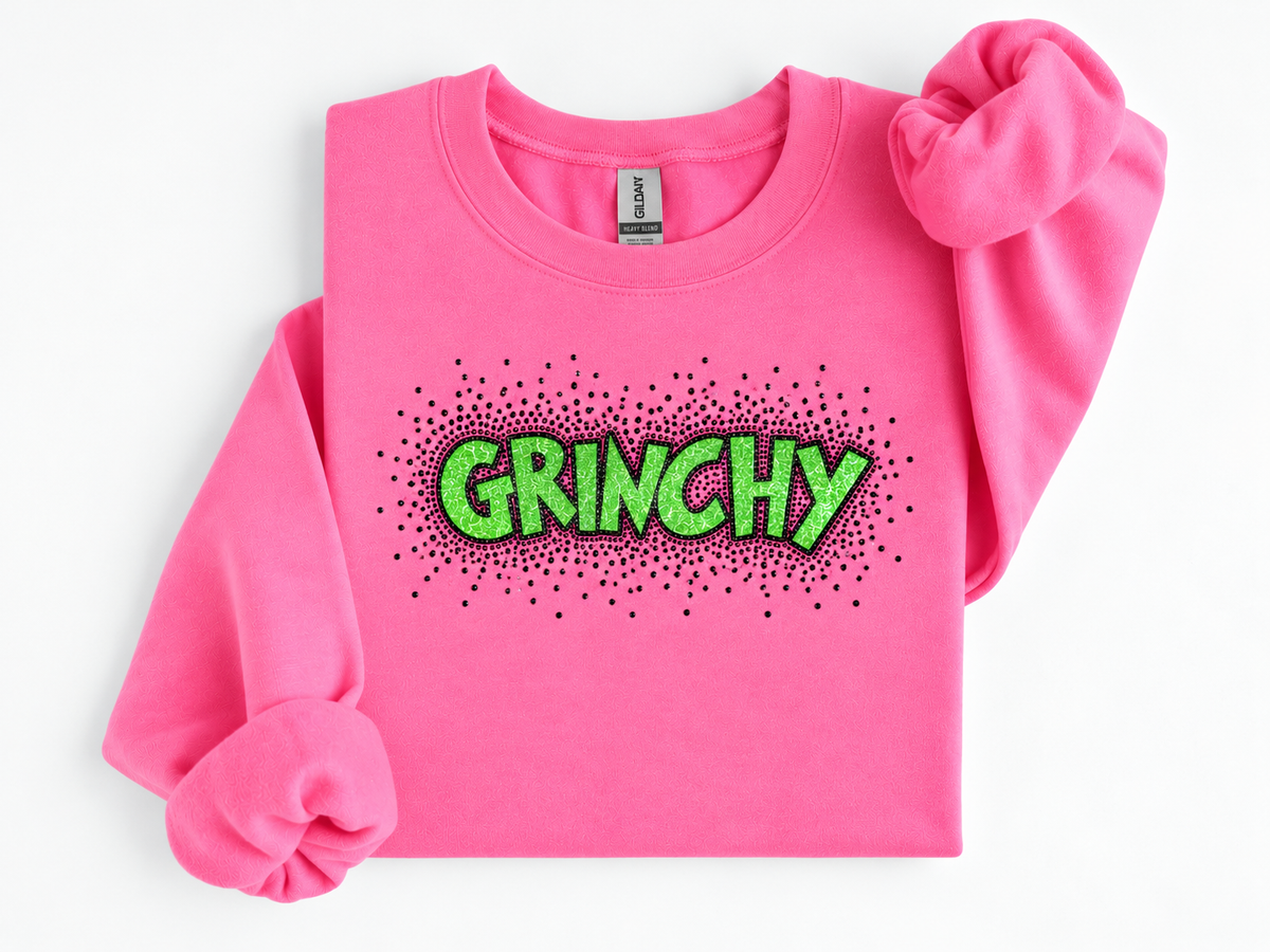 Rhinestone Glitter Grinchy