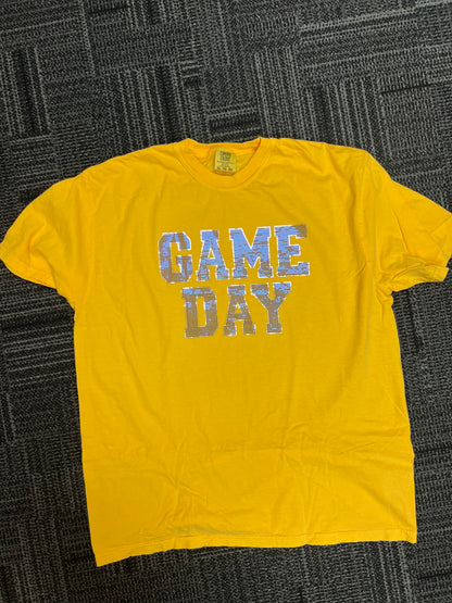 Discounted Spangle Tee (Royal and Yellow) (XL)