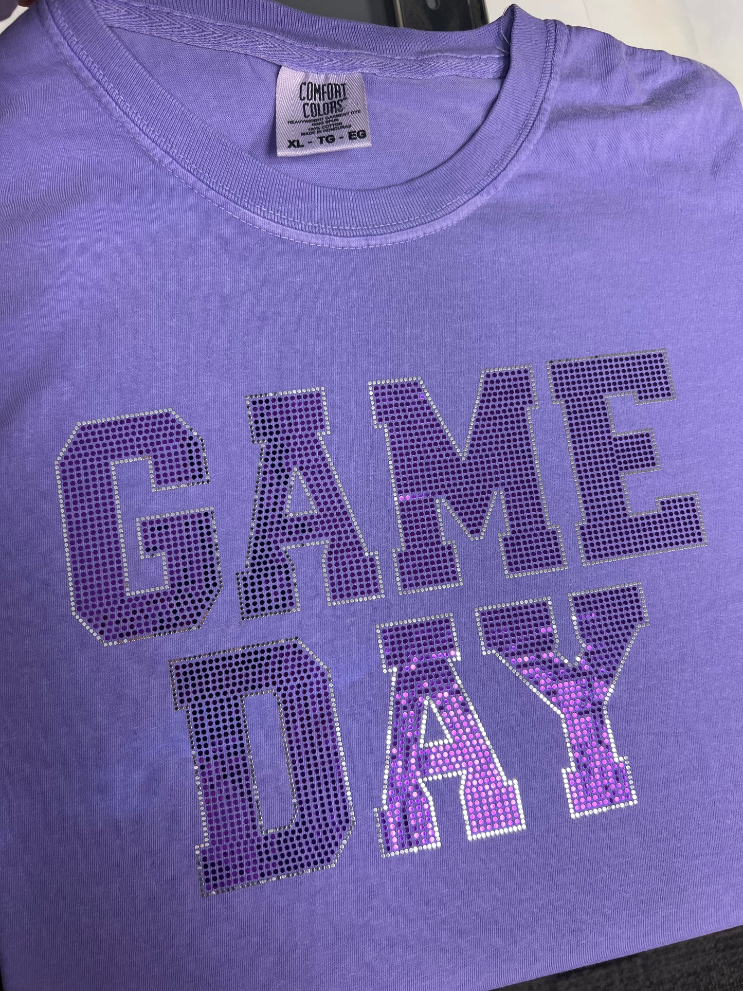 Discounted Spangle Tee (Purple on Purple) (XL)