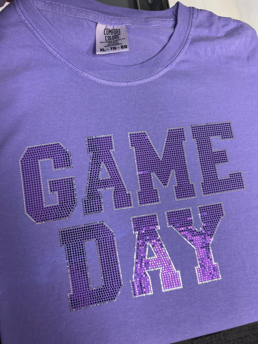 Discounted Spangle Tee (Purple on Purple) (XL)