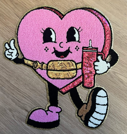 $25 Valentine Patch Sweatshirt (Trendy Heart)