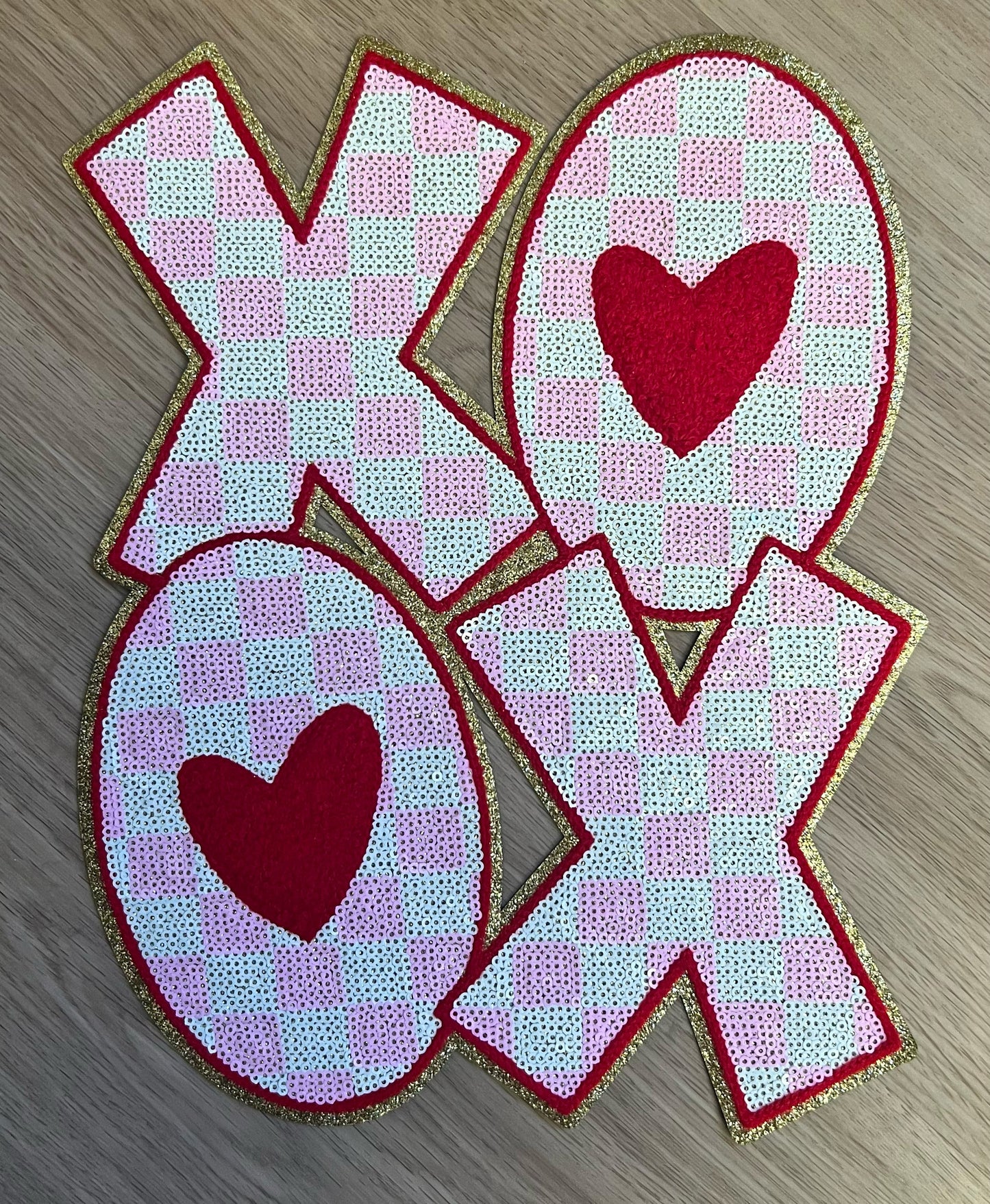 $25 Valentine Patch Sweatshirt (Stacked XOXO)