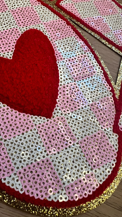 $25 Valentine Patch Sweatshirt (Stacked XOXO)