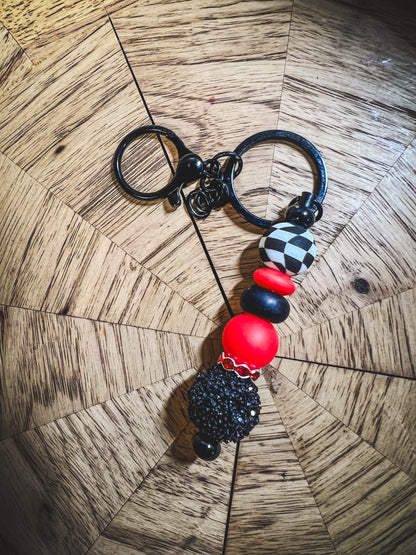 Red/Black Bar Keychain