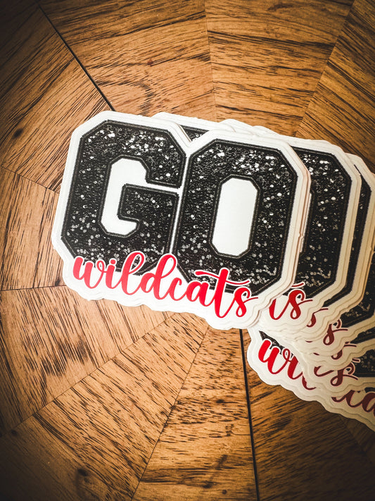 3" Wide Vinyl Sicker {GO Wildcats}