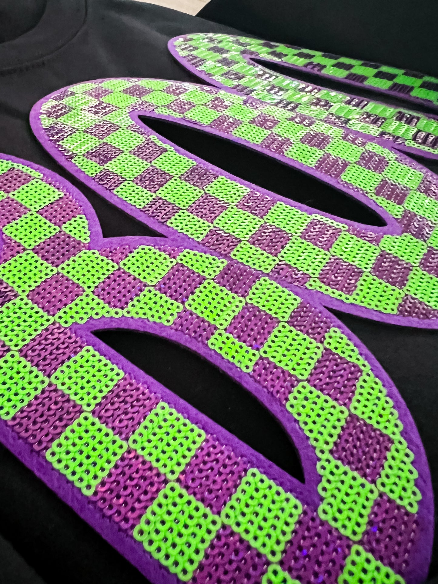 BOO Sequin Patch Sweatshirt {Purple & Green}