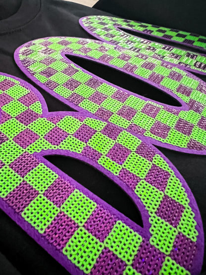 BOO Sequin Patch Sweatshirt {Purple & Green}