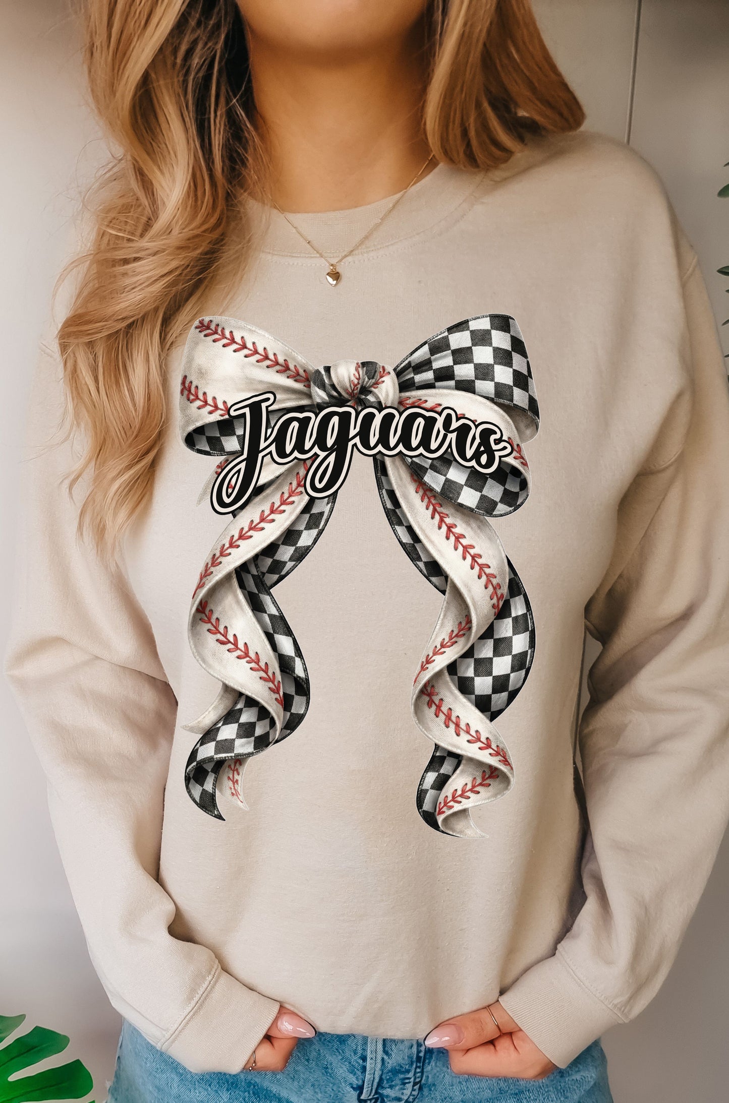 Jaguars Baseball Bow