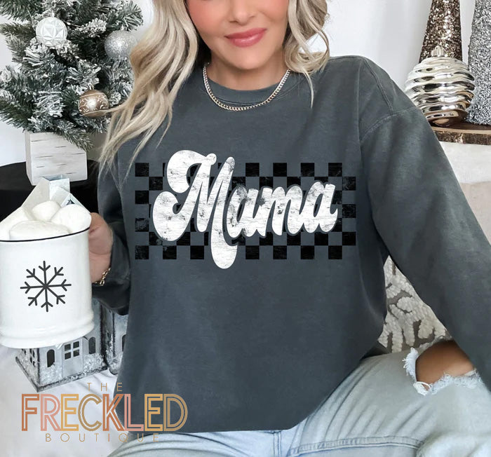 Checkered Mama Sweatshirt