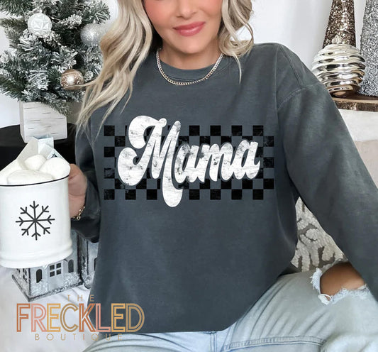 Checkered Mama Sweatshirt